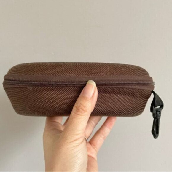Maui Jim Brown Zip Around Sunglasses Eyeglasses Hard Case - Picture 4 of 8